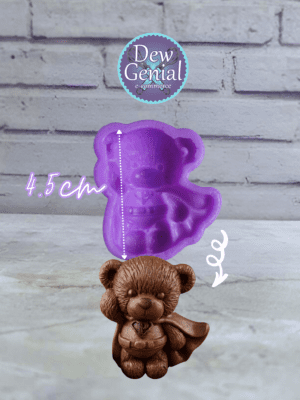 Molde De Silicona Oso Super Papá 4.5Cm DG-1479