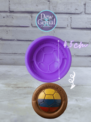 Molde De Silicona Escudo Federacion Colombiana Futbol 4.5Cm DG-1480