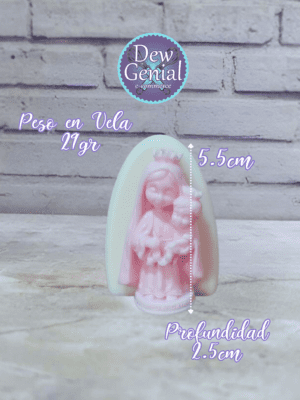 Molde De Silicona Velas Virgen Del Carmen 2D 5.5Cm DG-1485