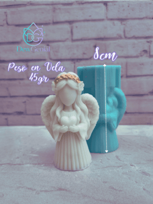 Molde De Silicona Velas Angel Niña 8Cm Alto DG-1496