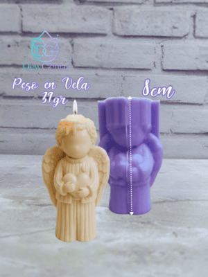 Molde De Silicona Velas Angel Niño 8Cm Alto DG-1497