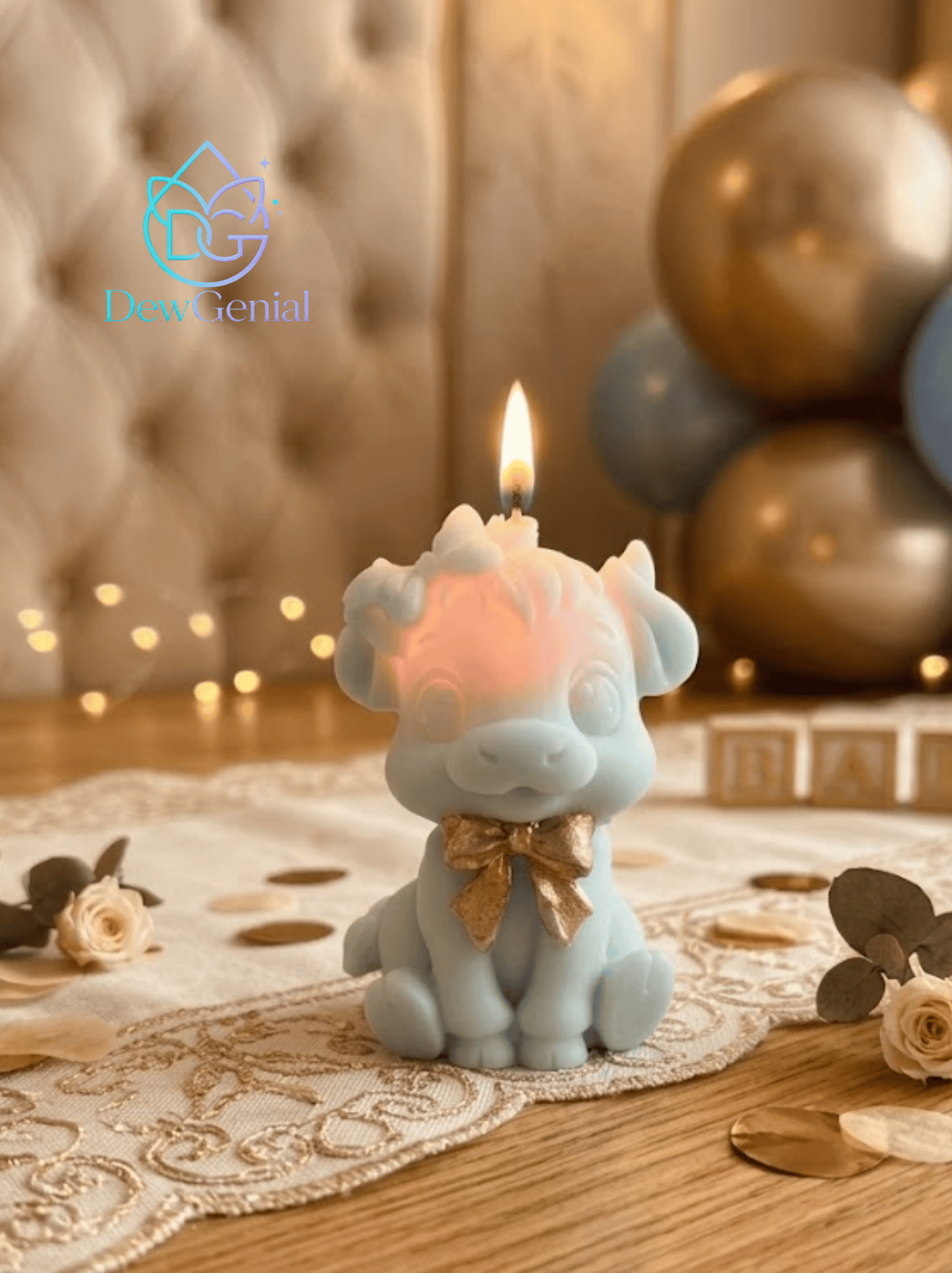 Molde De Silicona Velas Vaquita Ternura Baby Shower 5.5Cm DG-1501 - Imagen 2