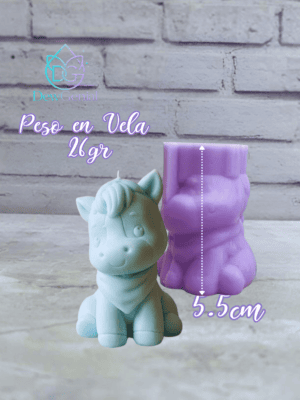 Molde De Silicona Velas Caballo Ternura Baby Shower 5.5Cm DG-1504