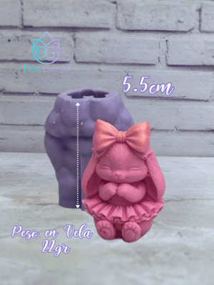 Molde De Silicona Velas Conejita Coquete 5.5Cm DG-1507