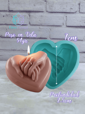 Molde De Silicona Velas Pacto Union Matrimonio 7Cm DG-1512