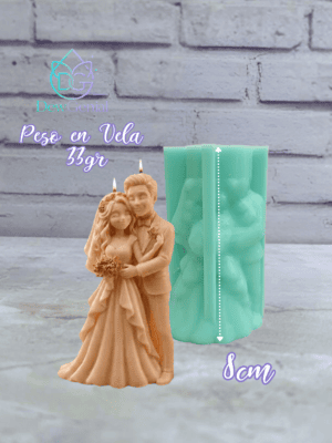 Molde De Silicona Velas Pareja Matrimonio 8Cm DG-1513